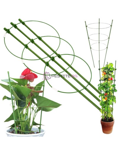 Кръгла подпора за растения и цветен пръстен